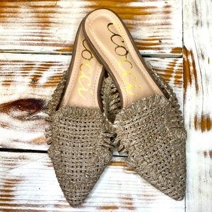 Ccocci Natural Tan Monaco Straw Mules